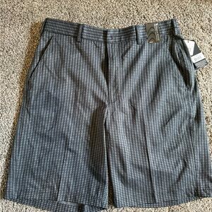 Pebble Beach Black Flat Front Golf Shorts